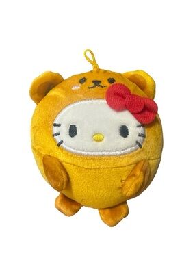 Hello Kitty Yellow Plush Charm with Red Bow